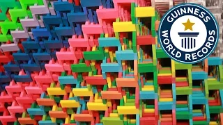 SPOTLIGHT - Most dominoes toppled in a 3D pyramid