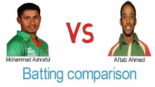 Mohammad Ashraful VS Aftab Ahmed Batting Comparison (ODI, Test and T20I )