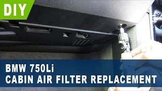 BMW 750Li Cabin Air Filter Replacement ( 2009 2010 2011 2012 2013 2014 2015 )