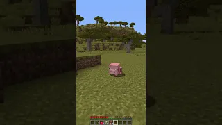 Saving PIG in Minecraft To Help Me! #shorts