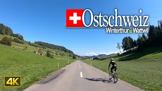 Driving in Der Ostschweiz 🇨🇭 from Winterthur to Wattwil, Switzerland