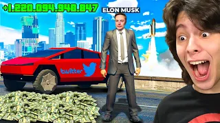 Jogando GTA 5 COMO O ELON MUSK!! (Trilionário)