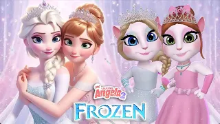 ℹ️ My talking angela 2 || Frozen || Elsa VS Anna || cosplay