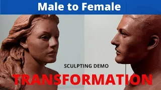 "Male to Female Transformation". Sculpting Clay Demo.