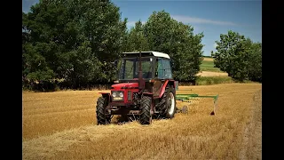 Zetor 7745 - Otáčení slámy 2023  - Real zvuk / HD