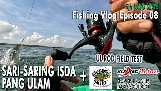 Fishing Vlog Episode 10 - Sari-saring fish na pang ulam + Fieldtest of new UL Rod from Fishing Villa