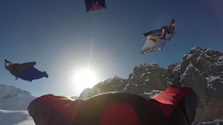Wing Suit East Ridge of the Eiger Mountain
