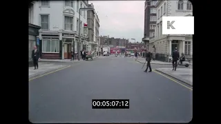 South Kensington Driving POVs, London in 1965, HD from 35mm