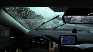 POV Driving in Heavy Rain | Ambient Sounds | Kaohsiung, Taiwan | Ford Focus