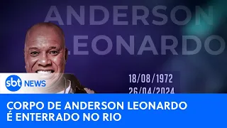 Corpo de Anderson Leonardo, Vocalista do Grupo Molejo, é sepultado no RJ |#SBTNewsnaTV(29/04/24)