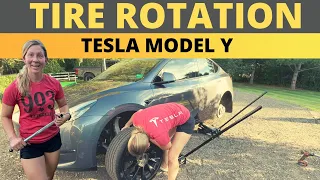 How to rotate your Tesla tires | I did it myself #teslamodely #tesla #learnsomethingnew