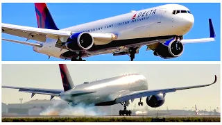 [4K] 3 DELTA AIR LINES HEAVIES (767, A330, A350) LAND AT LAX - PLANE SPOTTING - AUGUST 2019