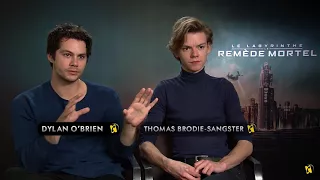 (Sub español) Entrevista con Thomas Sangster, Dylan O'Brien y Kaya Scodelario en Paris