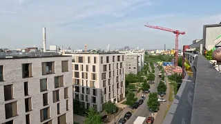 Offenbach Hafeninsel Baustelle Zeitraffer