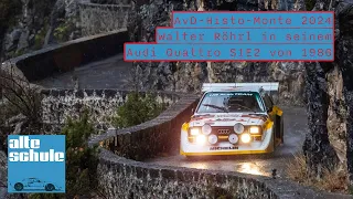 Walter Röhrl in “his” Audi Sport Quattro S1 from 1986 at the AvD-Histo-Monte 2024