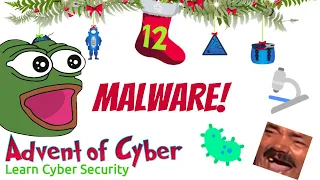 THEY GAVE ME THE MALWARE ANALYSIS ROOM kekw | TryHackMe Advent of Cyber 2022 Day 12
