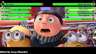 Minions: The Rise of Gru (2022) Stealing the Zodiac Stone with healthbars