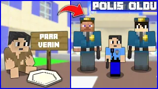 DİLENCİ ÇOCUK 24 SAAT BOYUNCA POLİS OLDU! 👮 - Minecraft ZENGİN FAKİR HAYATI