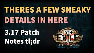 Some Details You Might Have Missed - Patchnotes tl;dr - Path of Exile 3.17 Siege of the Atlas