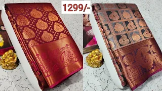 Salem, Elampillai sarees/ Semi silk bridal collection/ Price - 1299/- Only...