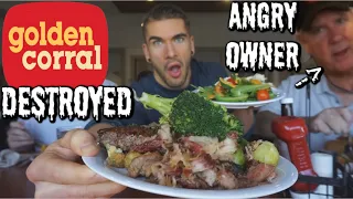 PRO EATER VS GOLDEN CORRAL BUFFET| COUNTLESS PLATES | ANGRY OWNER? | Man Vs Food