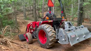 Moving Dirt, Building Trails, Compact Tractor WORKING!