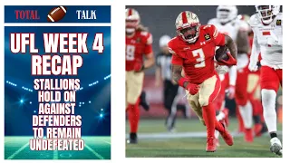 UFL Week 4 Recap | Stallions HOLD ON against Defenders to remain UNDEFEATED | TFT – 4.22.2024