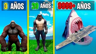 SOBREVIVÍ 9999 AÑOS como ANIMALES en GTA 5