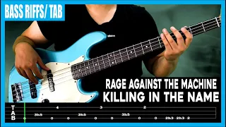 Rage Against the Machine - Killing in the Name【BASS RIFFS | TABS】