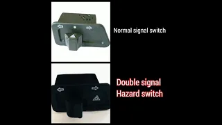 Hazard switch installation for scooty without wire cuttings.