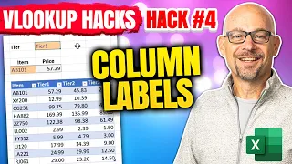 VLOOKUP Hacks: Hack #4 Column Labels
