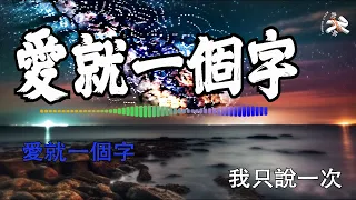 【4K金典热门】💧 愛就一個字- 半噸兄弟 (原唱：張信哲) 💧 Ai Jiu Yi Ge Zi Lyrics 歌词【愛就一個字 我只說一次你 知道我只會用行動表示】【动态歌词】【赖K歌】