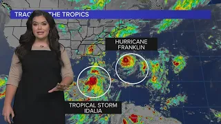 Tracking Tropical Storm Idalia, Hurricane Franklin