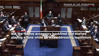 Irish politician's speech interrupted by his musical