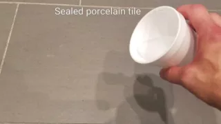 Unsealed to sealed porcelain tile