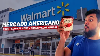 QUANTO GASTAMOS POR MES NO MERCADO DOS EUA || TOUR PELO WALMART || DIFERENCAS DE PREÇO X BRASIL