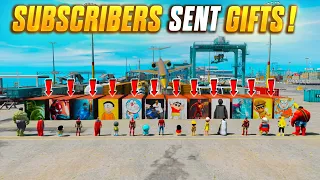 Shinchan Doraemon & Avengers😱 Got Gift's🎁 From Subscribers😱 #dominator_yt  #gta5telugu  #shinchan