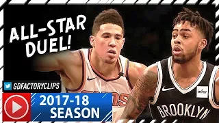 Devin Booker vs D'Angelo Russell Future All-STARs Duel Highlights (2017.10.31) Nets vs Suns - CRAZY!