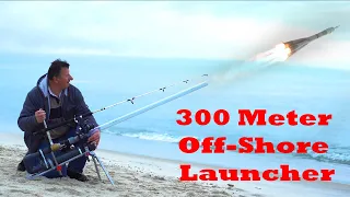 How to fish offshore with a bait launcher #fishing #ocean #shore