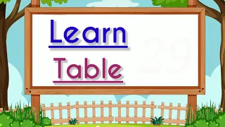 Learn Multiplication | Table of 29 | Table of twenty nine | ku ku tv