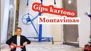 Gips kartono montavimas.