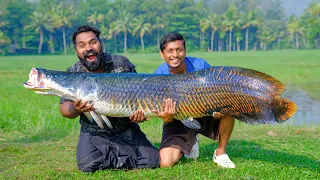 Giant Arapaima Grilled | ലക്ഷങ്ങളുടെ മീൻ ചുട്ട് തിന്നപ്പോൾ | M4 Tech |