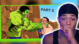 SUPERMAN VS HULK Animation Part 2 - Taming The Beast II REACTION!!
