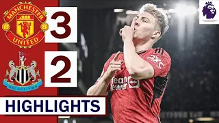 🤯Man United vs NewCastle (3-2) Extended HIGHLIGHTS💥: Mainoo, Diallo & Hojlund GOALS!#highlights