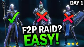 RAID Shadow Legends FREE TO PLAY in 2024? - DAY 1 Raid F2P Series