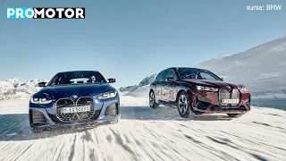 BMW iX şi BMW i4 au fost testate la mare altitudine, pe zăpadă şi gheaţă
