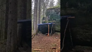 Building a Shelter Under a Rock, Birch Sap Tapping, Fish Trap, Primitive Oven, Resin #bushcraft