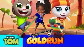 Crazy Skateboarding Chase - Talking Tom Gold Run In Real Life (New Update Trailer)