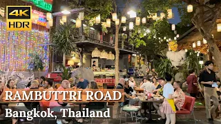 [BANGKOK] Rambuttri Road - Most Unique Bangkok Experience [Night Walking Tour 4K HDR]