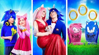 Die Liebesgeschichte von Sonic und Amy Rose! Sonic im echten Leben! Wie man eine Braut wird!